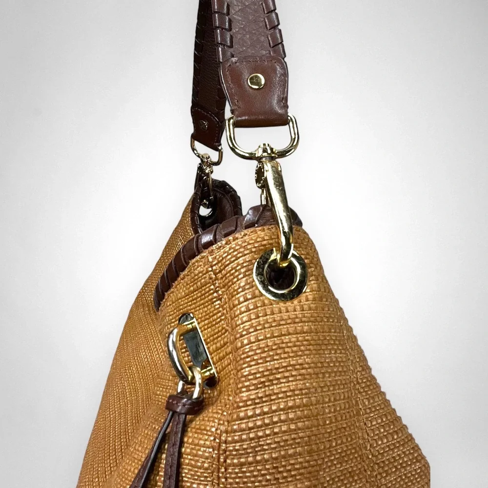 MICHAEL KORS Bennet Straw Hobo Shoulder Bag - Picture 9 of 12